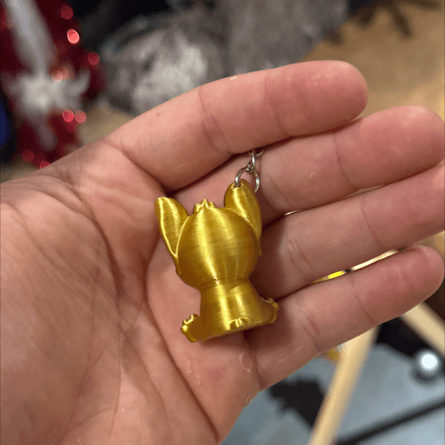 Porte-clés Stitch doré